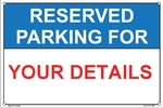 162512B Customize Parking Name Plate