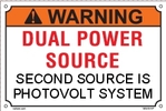 162519S Customize Dual Power Source Labels Size 135x90mm