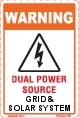 162522s Solar Label DUAL POWER SOURCE Size 50x75mm