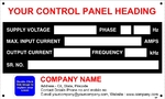 Control Panel Labels CP001_190x115mm