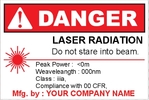 150581 Customize Laser Radiation Labels