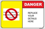 Caution003H3_150x100mm