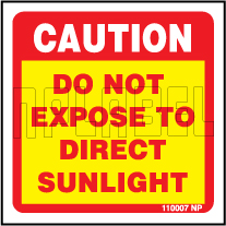 110007 Do Not Expose To Direct Sunlight Labels