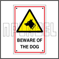 140032 Beware Of The Dog Labels & Signs