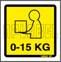 140542 Weighing Capacity Labels 0-15 KG Sticker