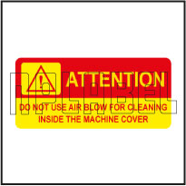 140640 Attention-Air Blow Warning Labels Stickers