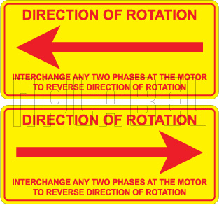 Rotation Arrow Safety Signs