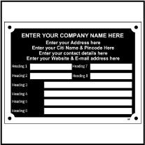 141827 Data Name Plate 141827 Data Name Plate