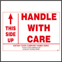 141846 Customize Handle With Care Sticker