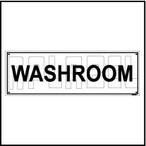 142246 Washroom Sign Name Plates