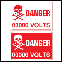 142407 Danger Voltage Indiction Labels