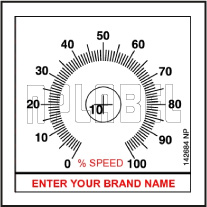 142684ML Customize Potentiometer Metal Label