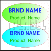 143036 Oval Dome Labels