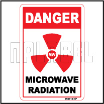 150516 Microwave Radiation Warning Label & Sticker