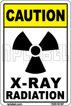 Caution X-Ray Radiation safety sticker