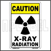 150518 X-Ray Radiation Warning Label & Sticker