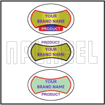 150550 Oval Dome Labels