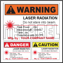 150581 Customize Laser Radiation Labels