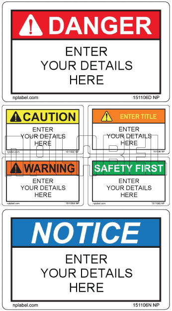 Create Your Custom Safety Caution Stickers