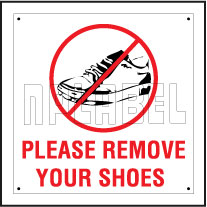 151111 Remove Your Shoes Sign Sticker