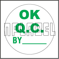 151412 Ok QC Round Sticker