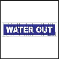 152533 WATER OUT Labels & Stickers for Pump