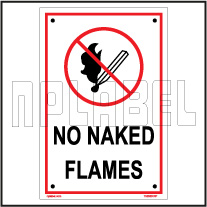 152829 No Naked Flames Name Plates & Signs