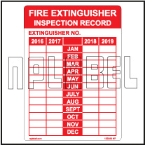 Fire Extinguisher Inspection Record Sticker