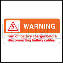 153292 Turn Off Battery Charger Stickers & Labels