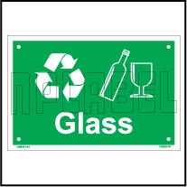 153629 Glass Waste Dustbin Label
