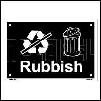 153630 Rubbish Waste Dustbin Label