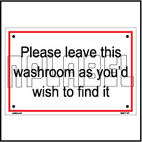 160011ML Notice Board for toilets - Metal Name Plate