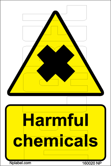 Chemical Warning Signs Sticker