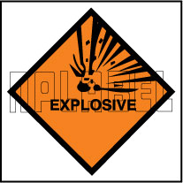 160026 Explosive Sign Sticker