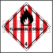160028 Flammable Solid Signs Stickers