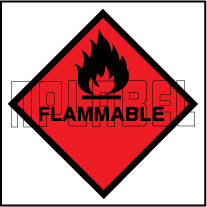 160035 Flammable Signs Stickers