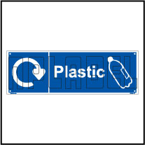 160063 Plastic Waste Recycle Dustbin Label
