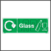 160065 Glass Waste Recycle Dustbin Label
