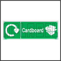 160069 Cardboard Waste Recycle Dustbin Label