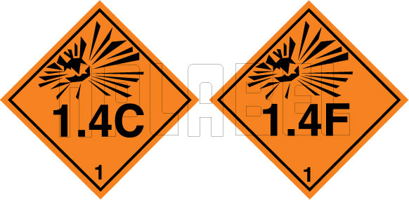 160076 Explosive Sign Code Sticker 1.4 160076 Explosive Sign Code Sticker 1.4