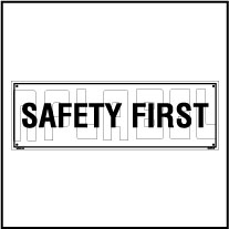 160172 Safety First Name Plate