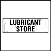 160178 Lubricant store Name Plate