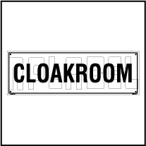 160184 Cloak Room Plate