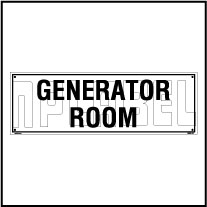 160185 Generator Room Name Plate