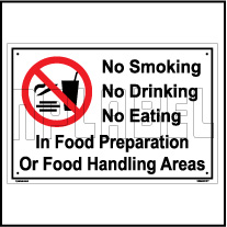 162503 Smoking,Eating & Drinking Sign Name Plates