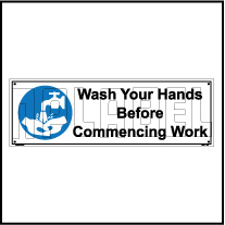 162511 Wash Hand Sign Labels