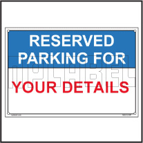 162512ML Reserved Parking Custom Name Plate