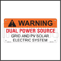 162518ML Customize Dual Power Supply Warning Metal Labels