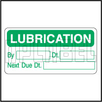 162534 Lubrication reminder & service labels