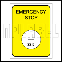 162556 Emergency Stop Labels